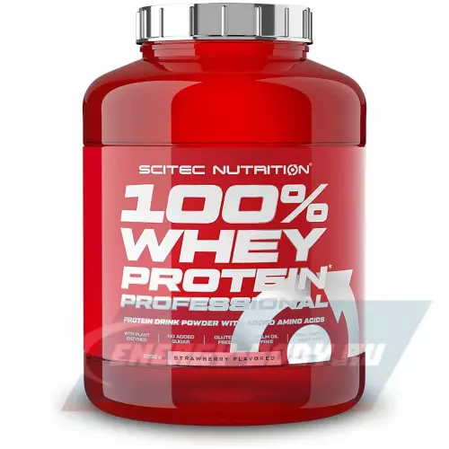  Scitec Nutrition 100% Whey Protein Professional Клубника, 2350 г