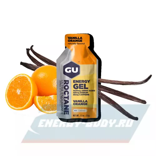 Энергетический гель GU ENERGY GU ROCTANE ENERGY GEL 35mg caffeine Ваниль-Апельсин, 3 x 32 г