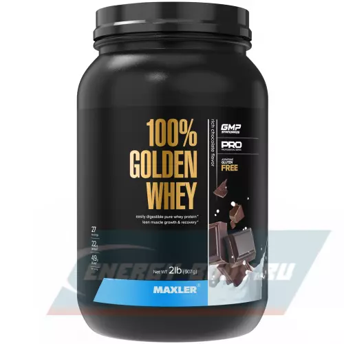  MAXLER 100% Golden Whey Насыщенный шоколад, 907 г