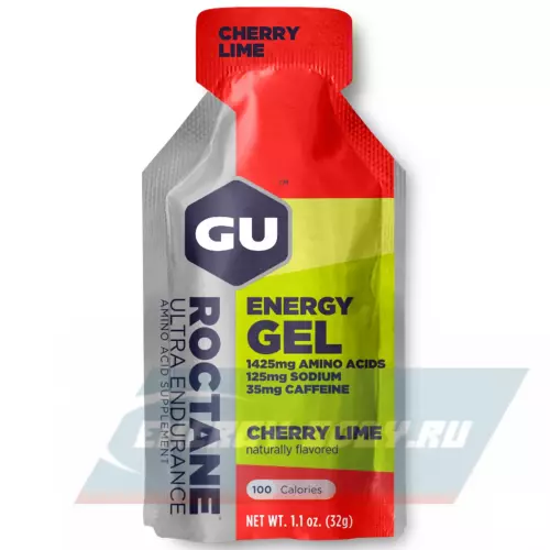 Энергетический гель GU ENERGY GU ROCTANE ENERGY GEL 35mg caffeine Вишня-Лайм, 1 стик x 32 г