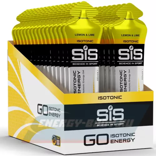 Энергетический гель SCIENCE IN SPORT (SiS) GO Isotonic Energy Gels Лимон-Лайм, 30 x 60 мл