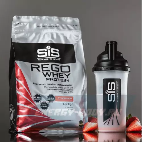  SCIENCE IN SPORT (SiS) REGO Whey Protein Клубника, 1500 г