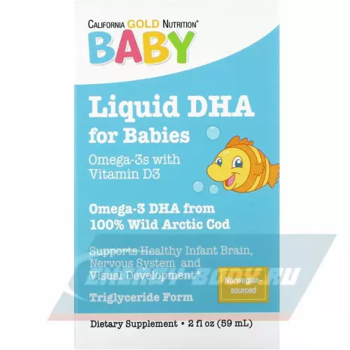 Omega 3 California Gold Nutrition Baby's DHA Omega-3 with Vitamin D3 59 мл