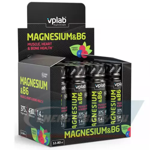  VP Laboratory Magnesium & B6 Shot Лесные ягоды, 80 мл