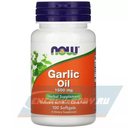  NOW FOODS Garlic Oil 1500mg 100 мягкие капсулы