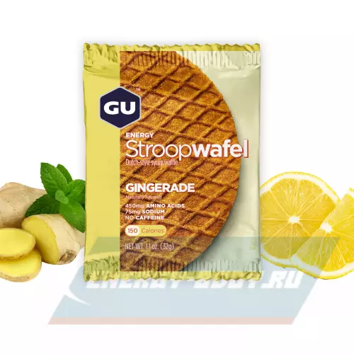 Батончик энергетический GU ENERGY GU ENERGY STROOPWAFEL no caffeine Имбирь, 1 x 6