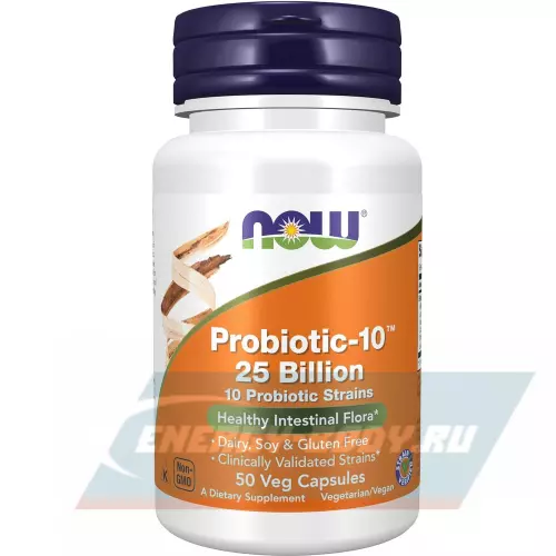  NOW FOODS Probiotic-10 25 Billion 50 веган капсул