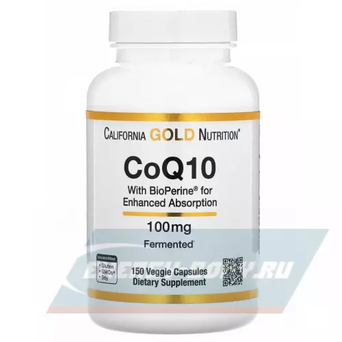  California Gold Nutrition CoQ10 100mg 150 капсул