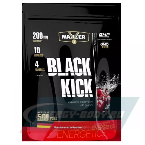 Энергетик MAXLER Black Kick Вишня, 500 г