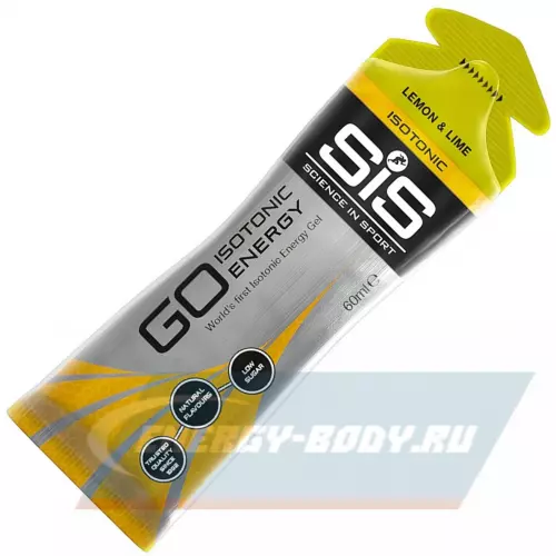 Энергетический гель SCIENCE IN SPORT (SiS) GO Isotonic Energy Gels Лимон-Лайм, 21 x 60 мл