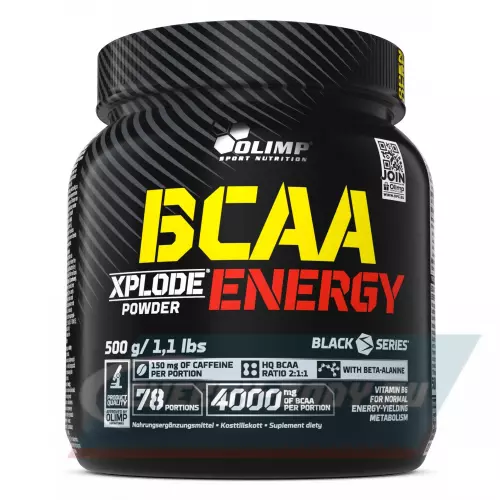 ВСАА OLIMP BCAA XPLODE ENERGY + 150 mg Caffeine Кола, 500 г