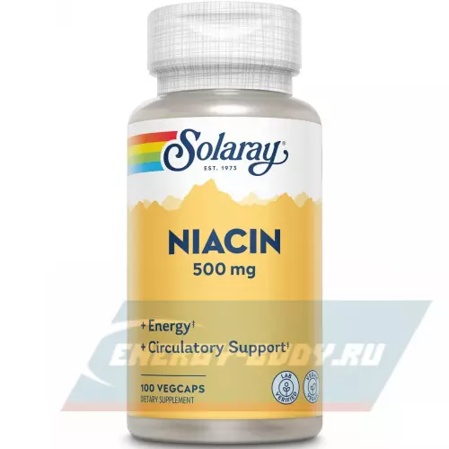  Solaray Niacin 500 mg 100 вегетарианских капсул