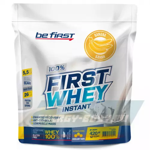  Be First First Whey Instant (сывороточный протеин) Банан, 420 г
