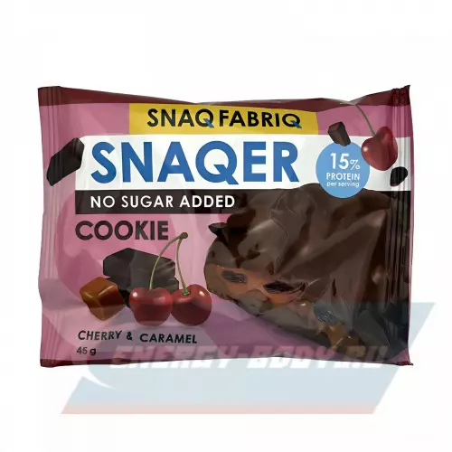 Батончик протеиновый SNAQ FABRIQ Печенье SNAQER Вишня - карамель, 45 г