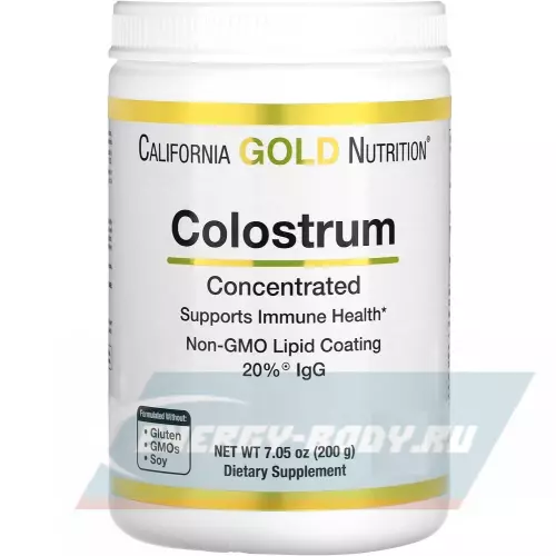  California Gold Nutrition Colostrum Powder Concentrated Нейтральный, 200 г