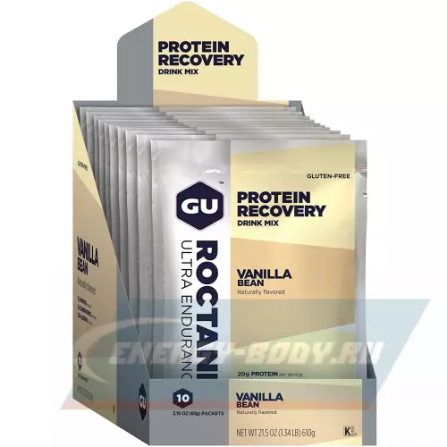 Восстановление GU ENERGY GU RECOVERY DRINK MIX Ваниль, 10 x 62 г