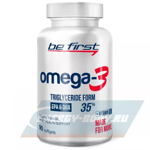 Omega 3 Be First Omega-3 + витамин Е (омега-3 35% ПНЖК + витамин Е) 90 капсул