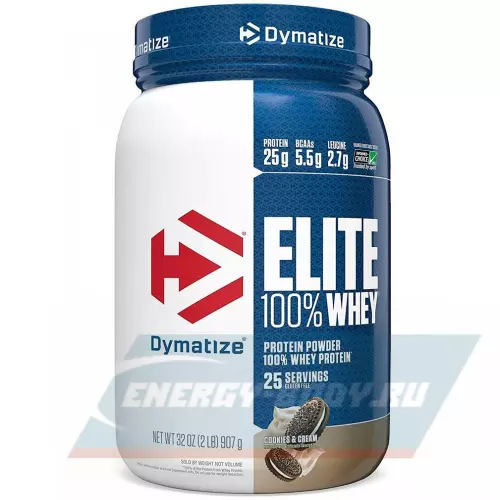  DYMATIZE Elite Whey 100% Печенье с Кремом, 907 г