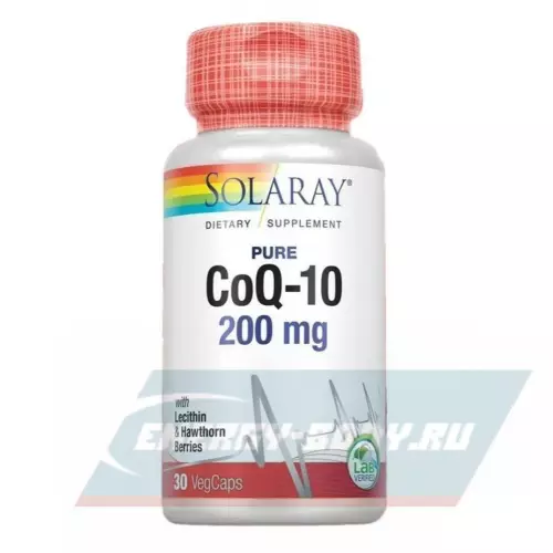  Solaray CoQ-10 200 mg 30 вегетарианских капсул