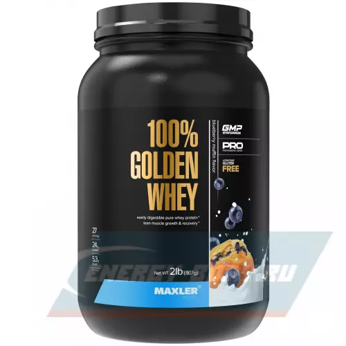  MAXLER 100% Golden Whey Черничный Маффин, 907 г