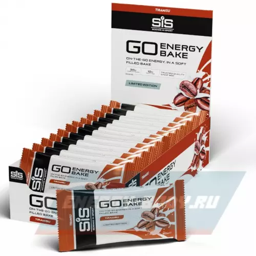 Батончик энергетический SCIENCE IN SPORT (SiS) GO Energy Bake Тирамису, 12 х 50 г