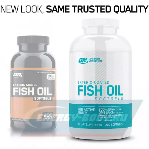 Omega 3 OPTIMUM NUTRITION Fish Oil softgels Нейтральный, 200 капсул