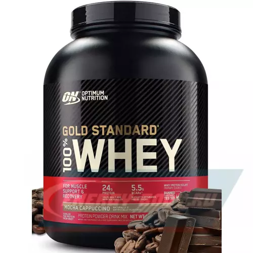  OPTIMUM NUTRITION 100% Whey Gold Standard Мокко Капучино, 2270 г + шейкер