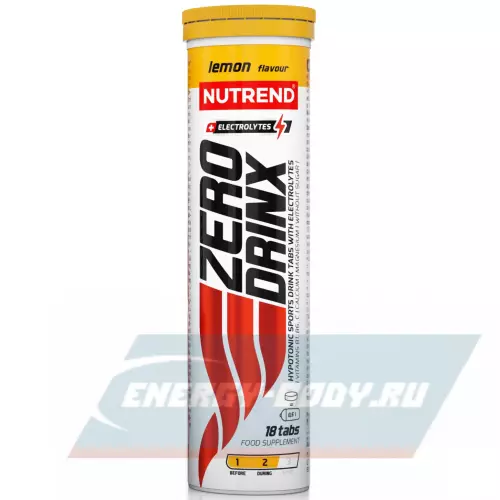  NUTREND ZERODRINX TABS Лимон, 6 x 18 таблеток