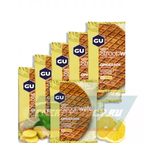 Батончик энергетический GU ENERGY GU ENERGY STROOPWAFEL no caffeine Имбирь, 1 x 6