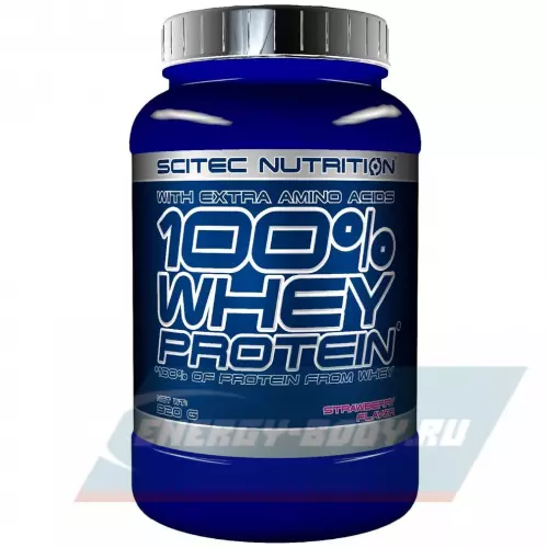  Scitec Nutrition 100% Whey Protein Клубника, 920 г