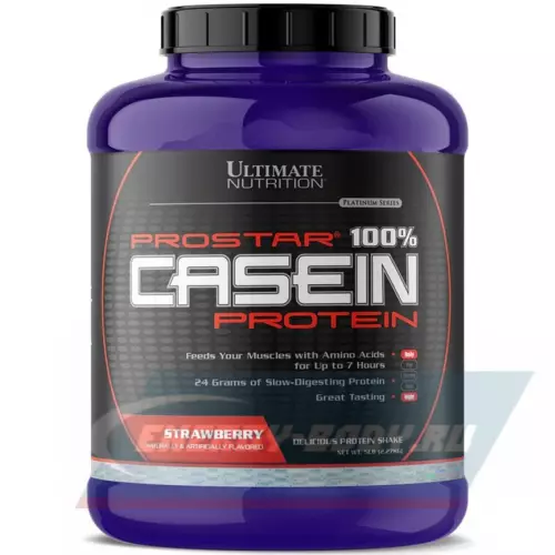  Ultimate Nutrition PROSTAR 100% CASEIN Клубника, 2270 г