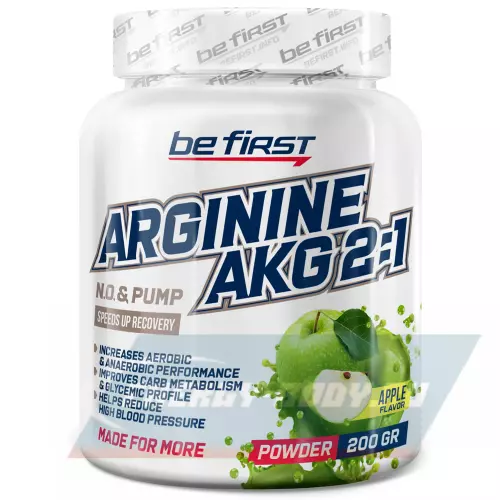  Be First Arginine AKG 2:1 (AAKG) powder (аргинин альфа-кетоглутарат) Яблоко, 200 г