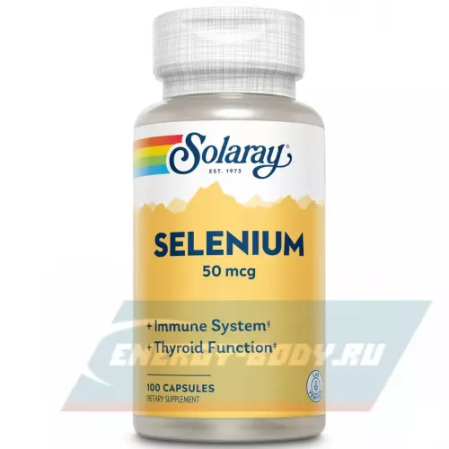 Минералы Solaray Selenium 50 mcg 100 веган капсул