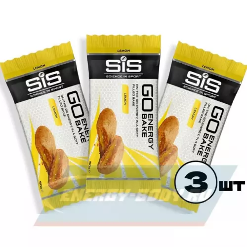 Батончик энергетический SCIENCE IN SPORT (SiS) GO Energy Bake Лимон, 3 x 50 г