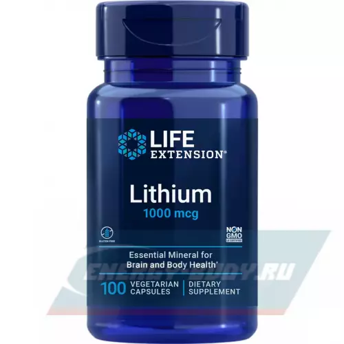  Life Extension Lithium, 1000 mcg 100 капсул