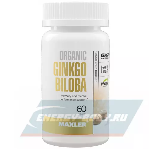  MAXLER Ginkgo Biloba Organic 60 таблеток