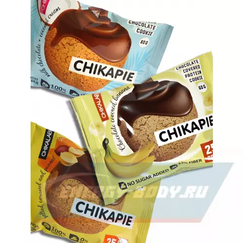 Батончик протеиновый Chikalab ChikaPie микс, 3 x 60 г