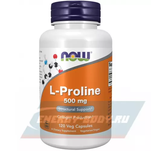 Суставы, связки NOW FOODS L-Proline 500 mg 120 веган капсул