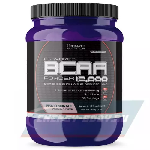 ВСАА Ultimate Nutrition BCAA 12000 Powder Розовый лимонад, 228 г