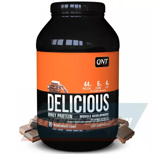  QNT DELICIOUS WHEY PROTEIN POWDER Бельгийский шоколад, 908 г