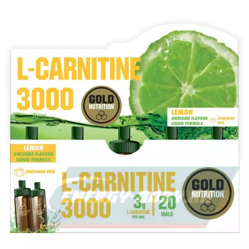 L-Карнитин GoldNutrition L-Carnitine 3000 Лимон, 20 x 10 мл