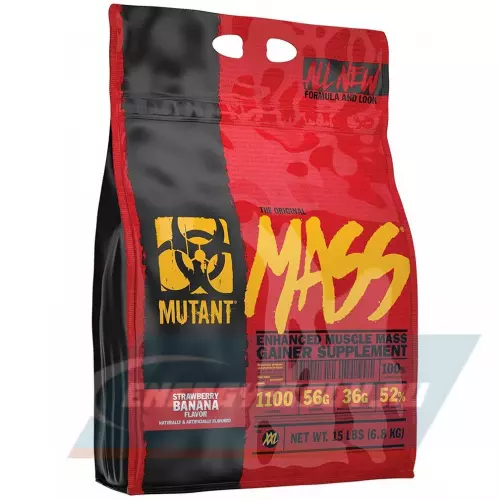 Гейнер Mutant Mutant Mass Клубника-банан, 6800 г