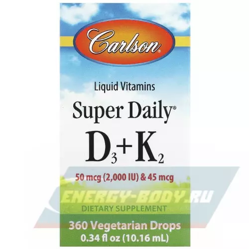  Carlson Labs Super Daily D3 + K2 10,16 мл