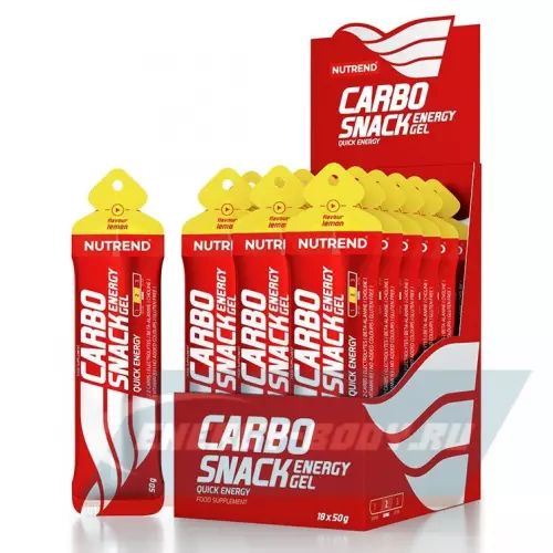 Энергетический гель NUTREND 18x50 Carbosnack Лимон, саше 18 шт x 50 г