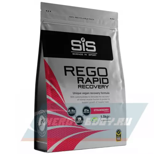 Восстановление SCIENCE IN SPORT (SiS) REGO Rapid Recovery Клубника, 1500 г