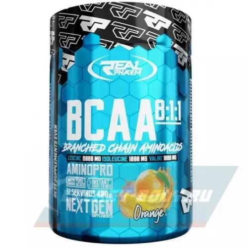 ВСАА Real Pharm BCAA 8:1:1 Апельсин, 400 г