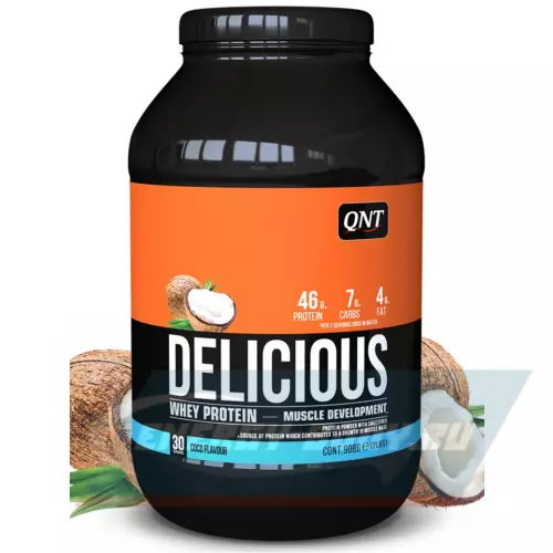  QNT DELICIOUS WHEY PROTEIN POWDER Кокос, 908 г