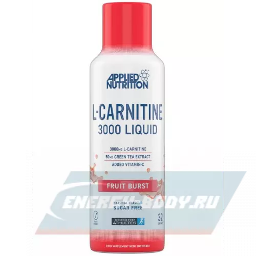 L-Карнитин Applied Nutrition L-carnitine Liquid 3000 мг Фруктовый Взрыв, 480 мл