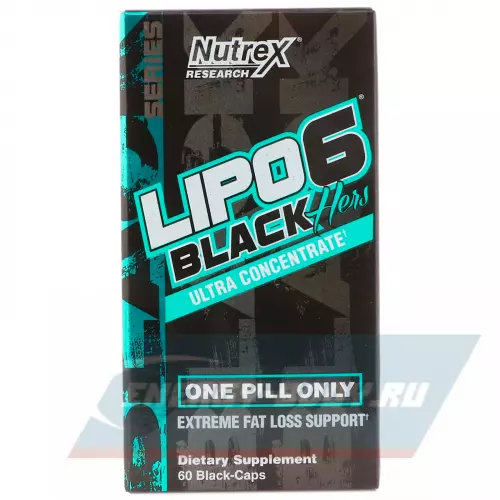 Антиоксиданты, Q10 NUTREX Lipo-6 Black HERS Ultra Concentrate 60 капсул.