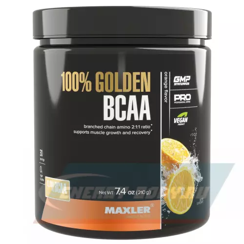 ВСАА MAXLER Незаменимые аминокислоты Golden BCAA Апельсин, 210 г